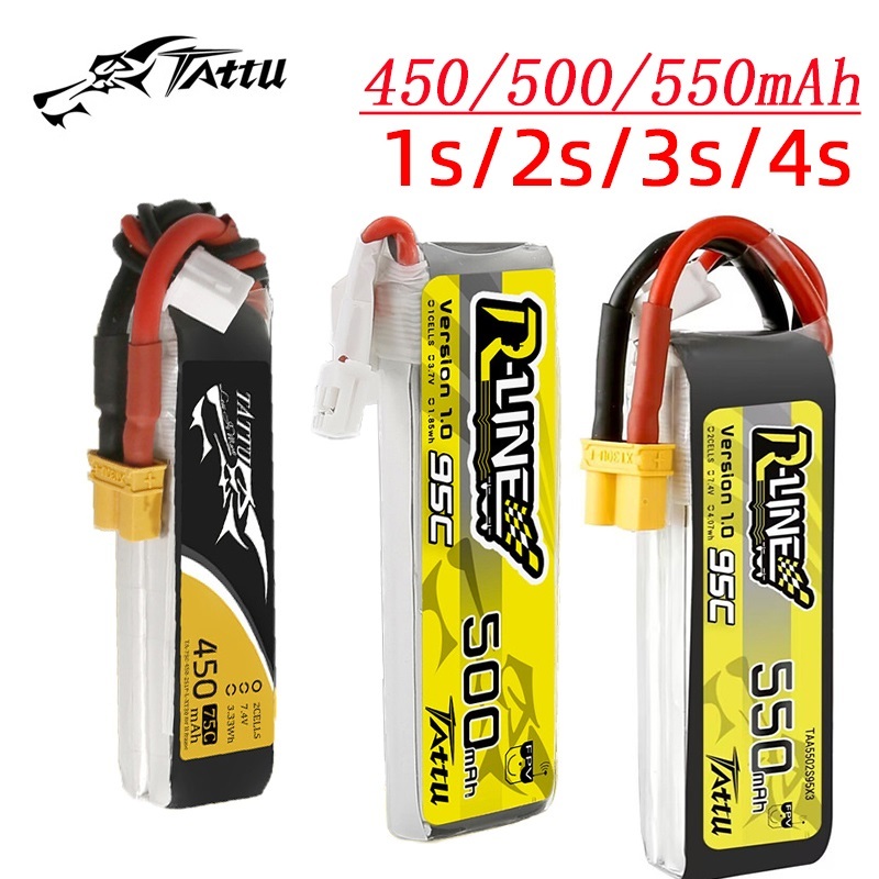 Drone Battery 4S - 3 buah TATTU baru 450/500/550mAh 75/95C