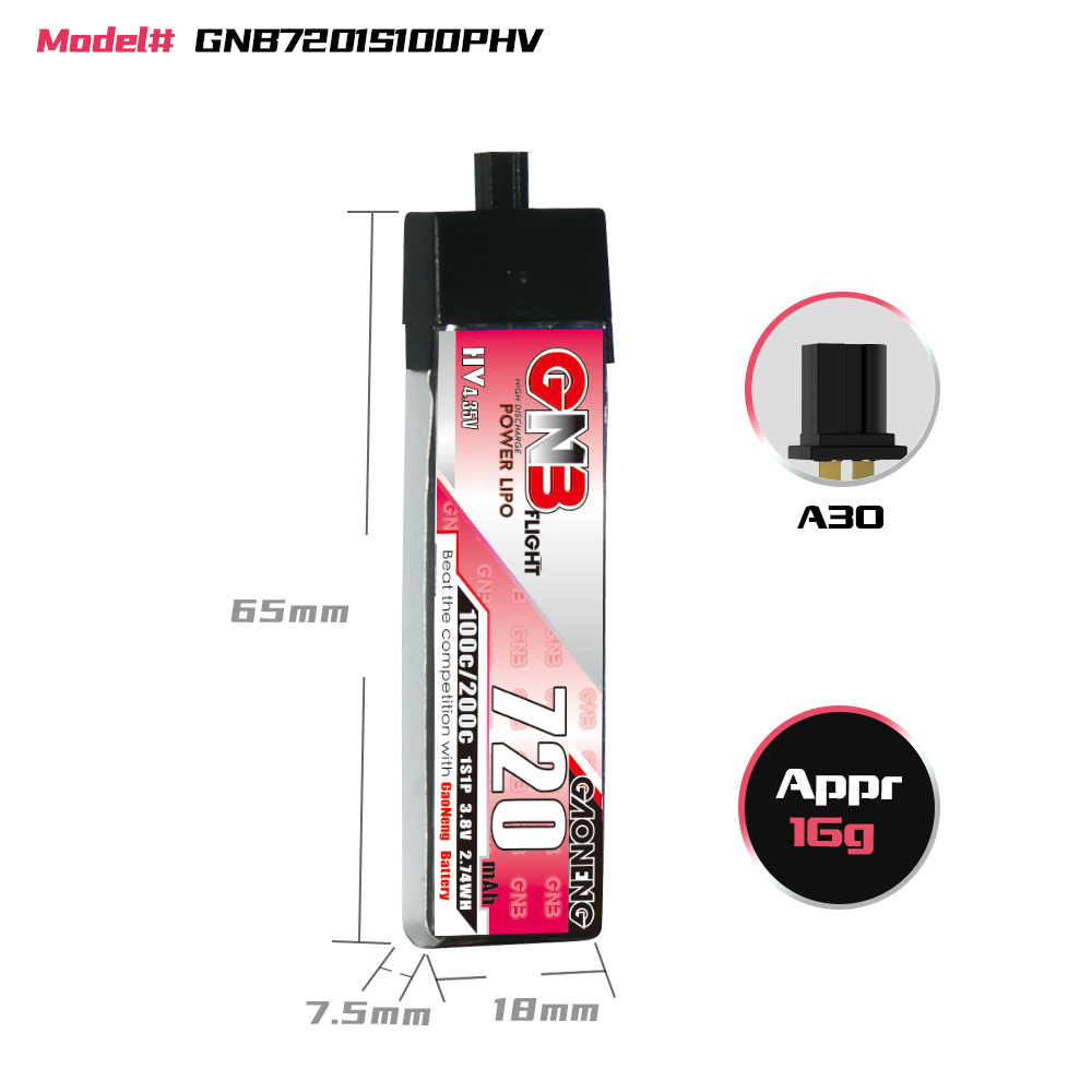GAONENG GNB 1S 3.8V 720mAh 100 - Drone Battery Li-Ion ulasan dan harga