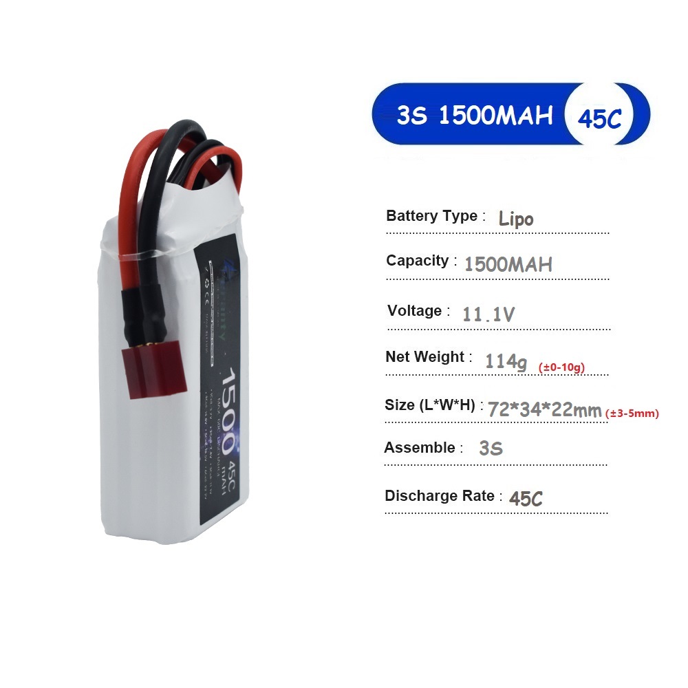 Baterai LiPo 11.1V 3S 1500mAh  - Drone Battery Li-Ion ulasan dan harga
