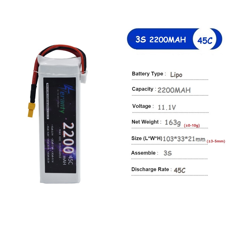 Baterai LiPo 11.1V 3S 1500mAh  - Drone Battery Li-Ion ulasan dan harga